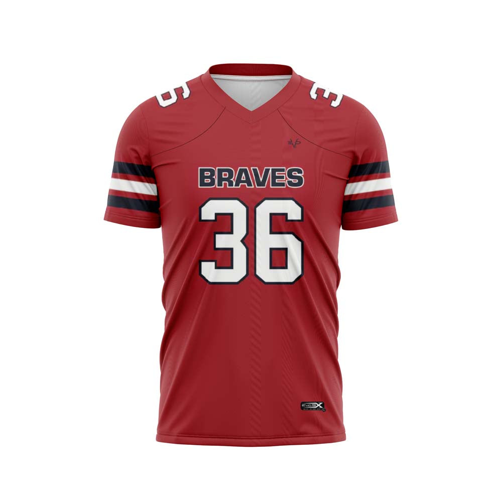MANALAPAN BRAVES Football Sublimated Fan Jersey Red
