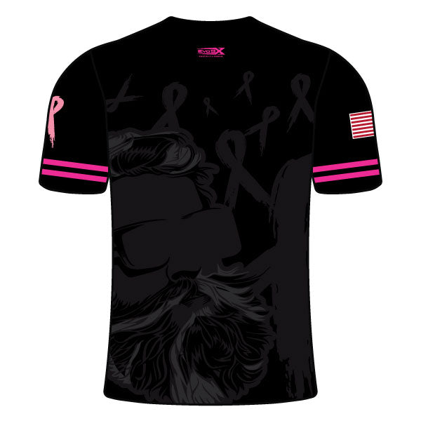 EVO9X Hope Breast Cancer Awareness Striped Jersey Pink/Black Large