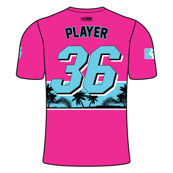 EVO9XSTORE Drinking Problem Chicks Softball Sublimated Crew Neck Jersey Pink Youth Large