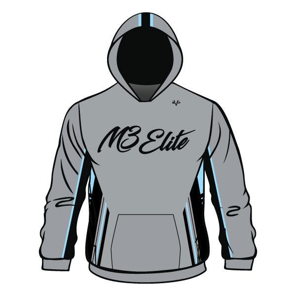 M3 Elite Baseball Sublimated Full Button Jersey Grey Youth Medium