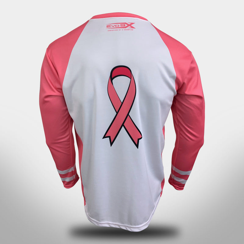 EVO9X Hope Breast Cancer Awareness Striped Jersey Pink/Black Large