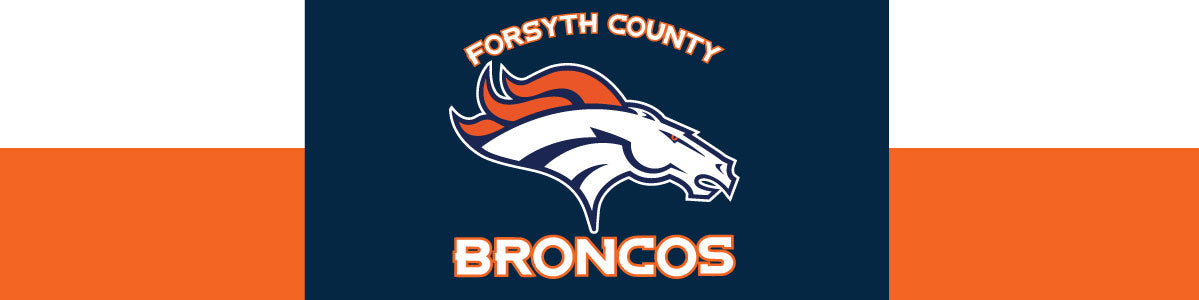 EVO9XSTORE Forsyth County Broncos Football Sublimated Long Sleeve T-Shirt Hoodie Mens X-Large