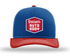 George's Auto Body Trucker Snapback Hat Blue-Red-White