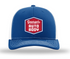 George's Auto Body Trucker Snapback Hat Blue-White