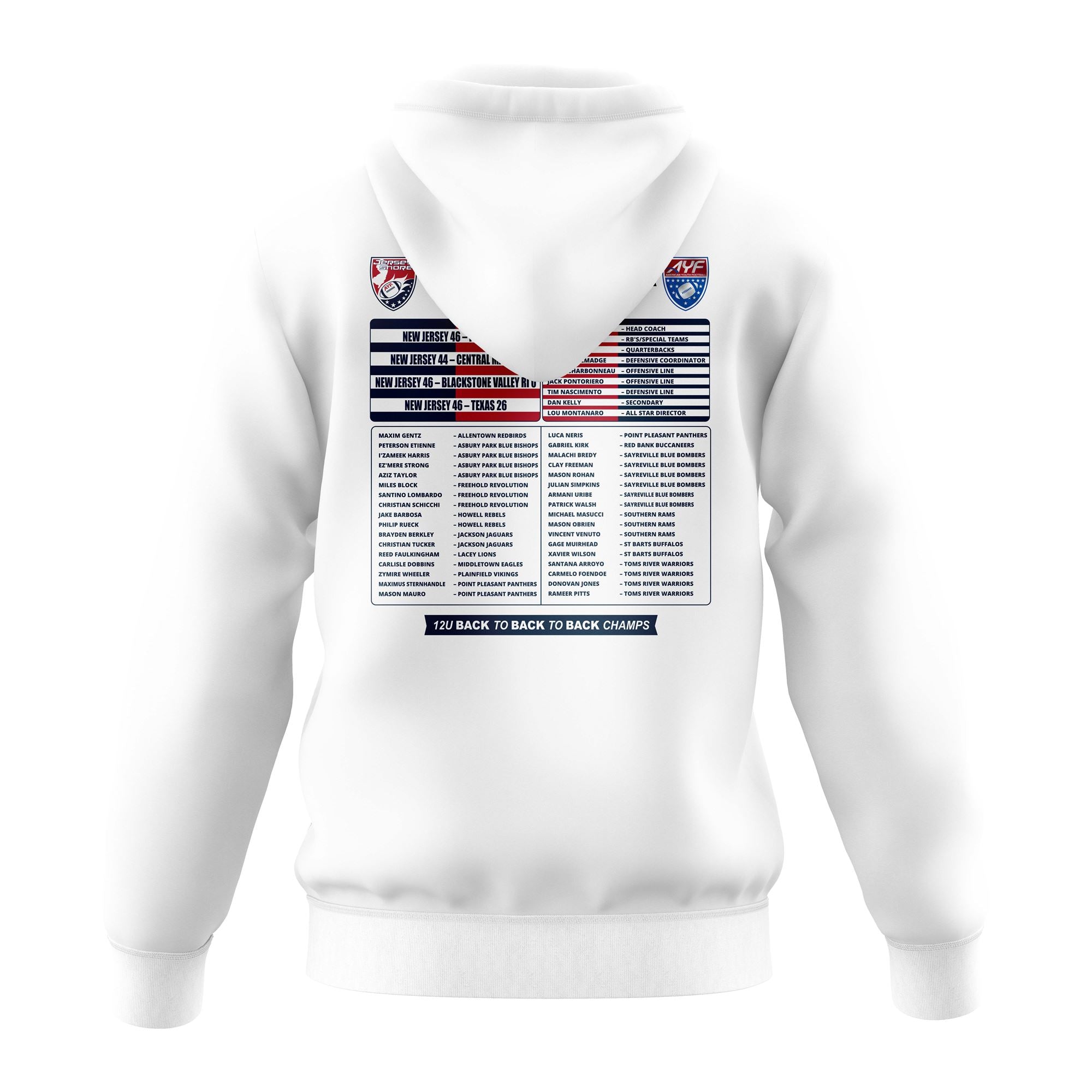 12U B2B2B SEMI SUB HOODIE - WHITE