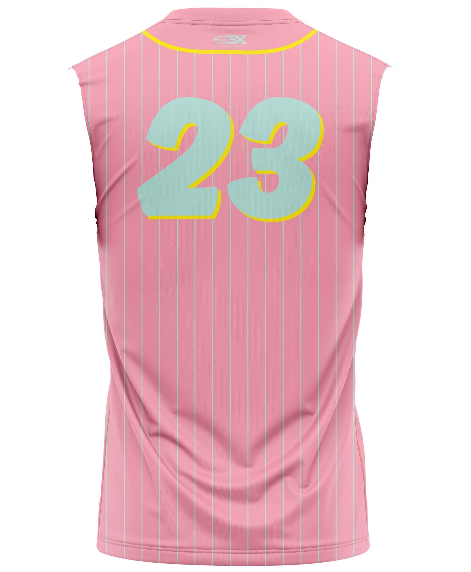 BOMB SQUAD SLEEVELESS 2 BUTTON JERSEY PINK