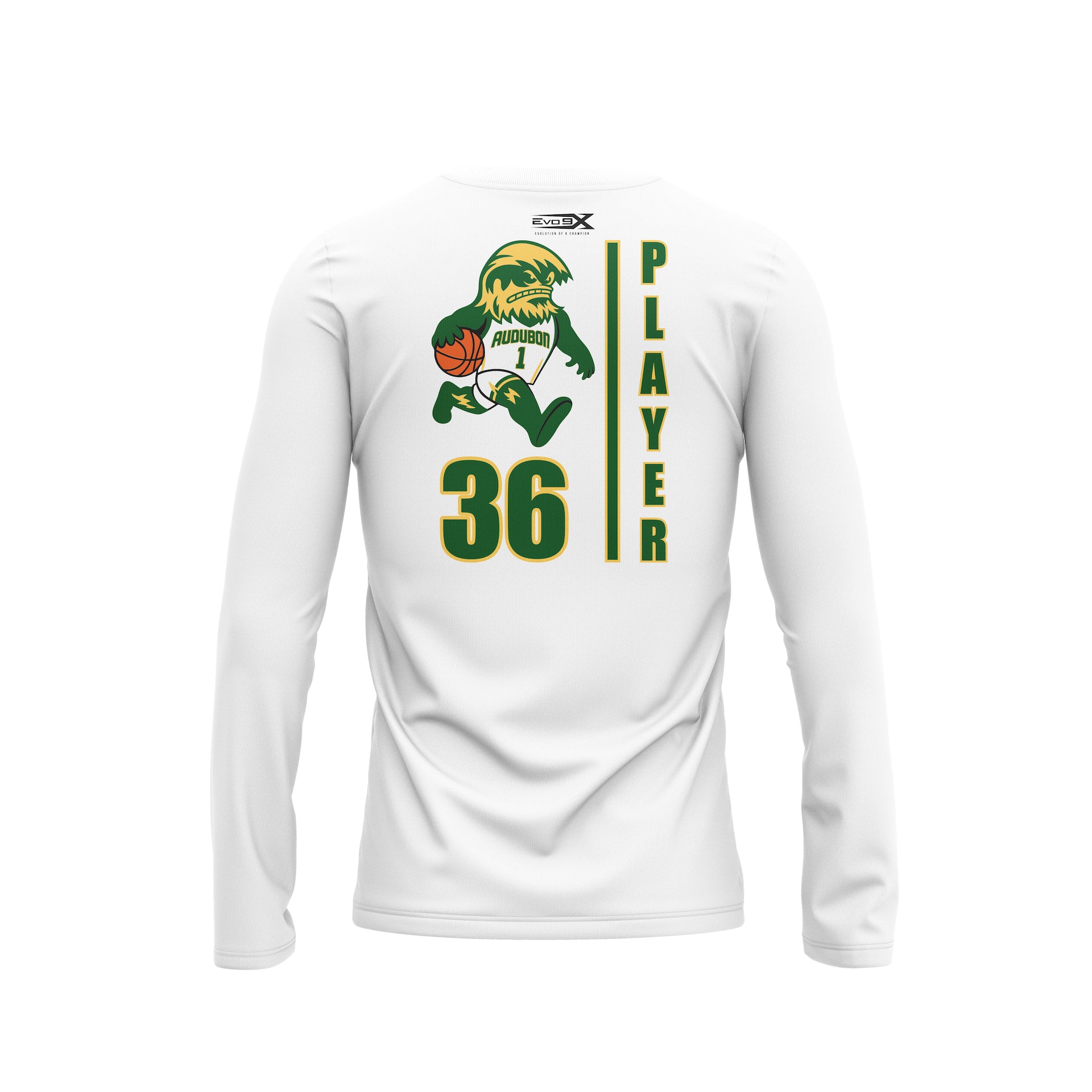 AUDUBON BASKETBALL SEMI SUB LONG SLEEVE - WHITE