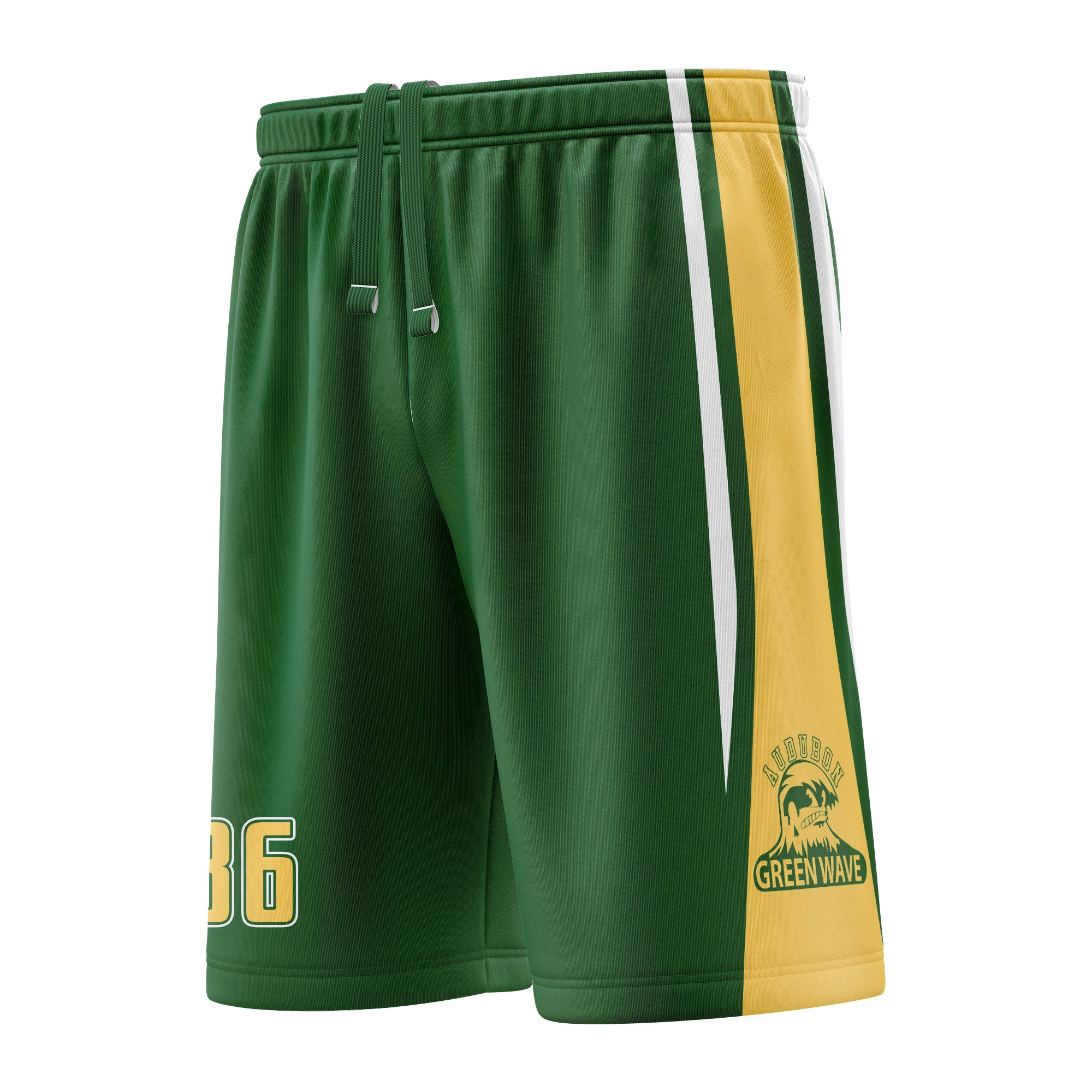 AUDUBON BASKETBALL SHORT - WHITE (OPTIONAL)