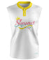 BOMB SQUAD SLEEVELESS 2 BUTTON JERSEY WHITE