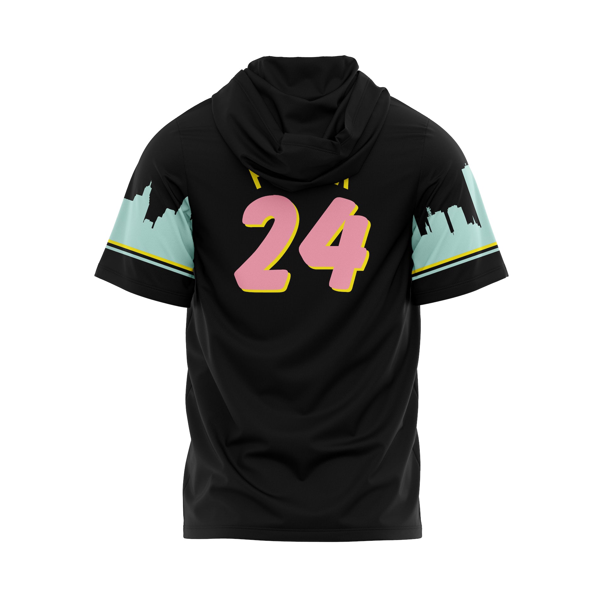 BOMB SQUAD BLACK SHORT SLEEVE LT WT HOODIE