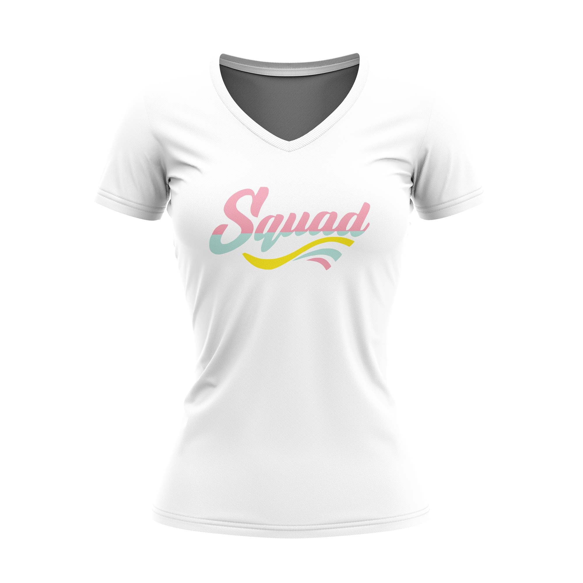 BOMB SQUAD WOMENS WHITE V NECK TEE SHIRT