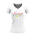 BOMB SQUAD WOMENS WHITE V NECK TEE SHIRT