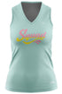 BOMB SQUAD SLEEVELESS MINT WOMENS VNECK NO CROWN