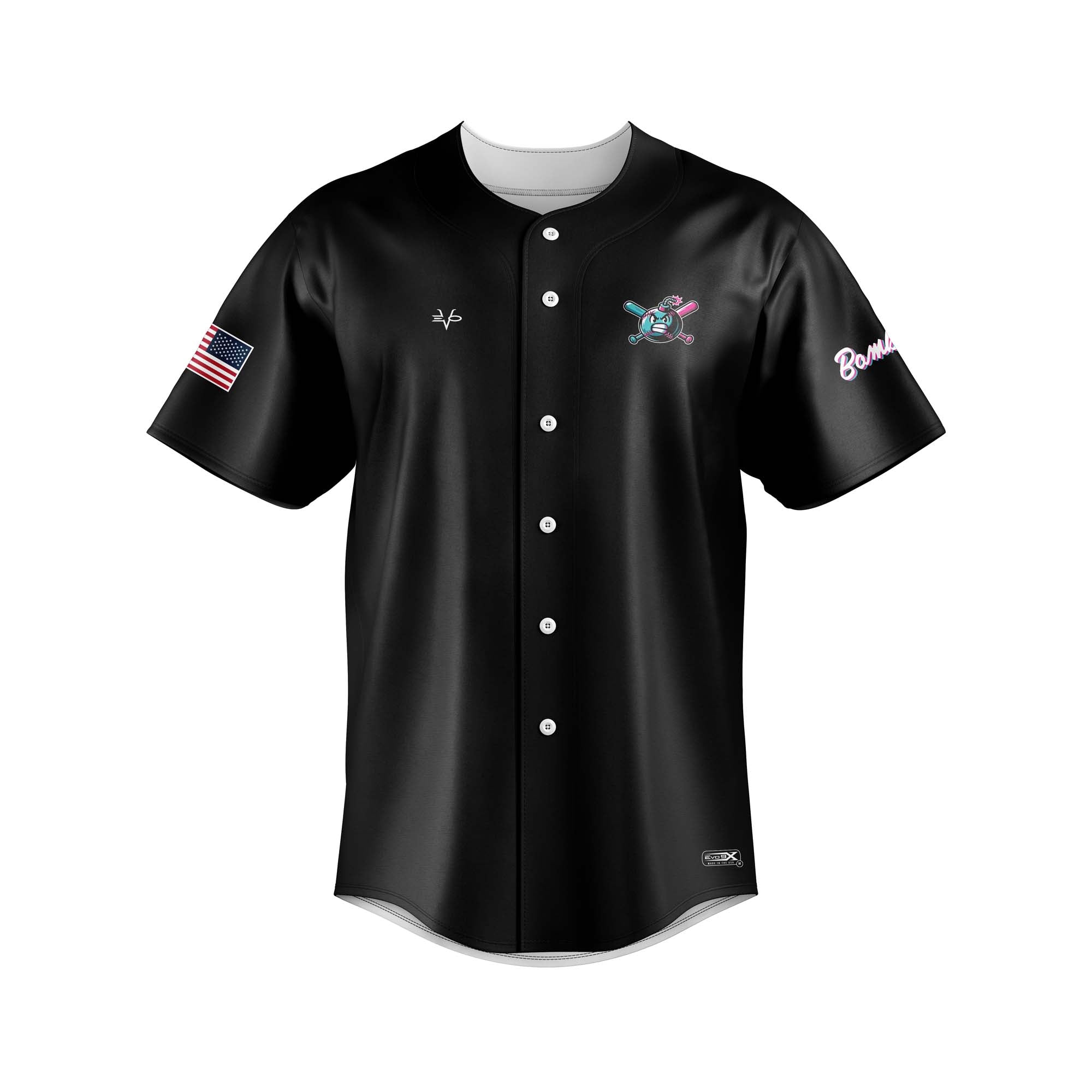 BOMBERS 7U FULL BUTTON BLACK