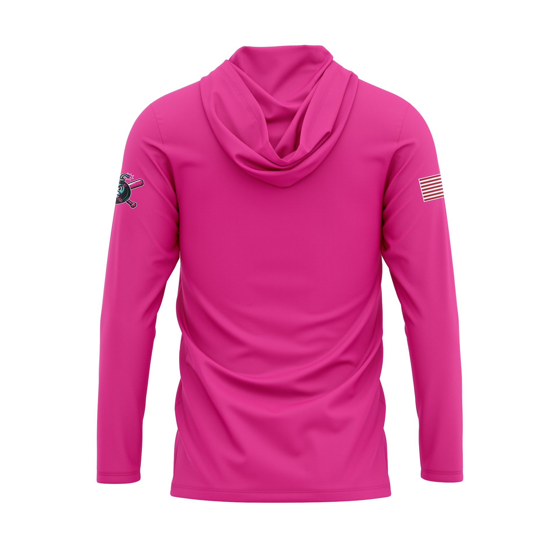 BOMBERS 7U LT WEIGHT HOODIE - PINK