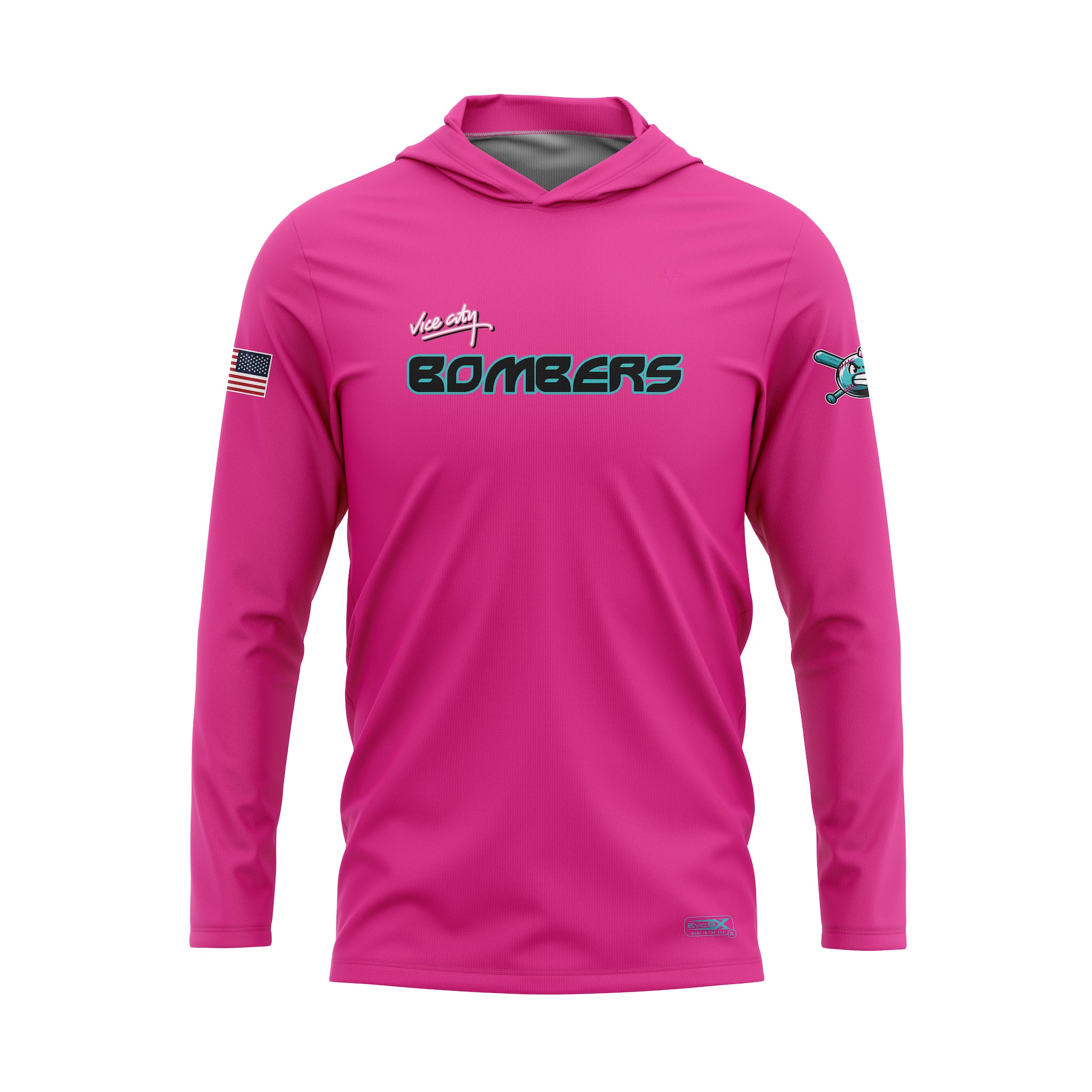 BOMBERS 7U LT WEIGHT HOODIE - PINK