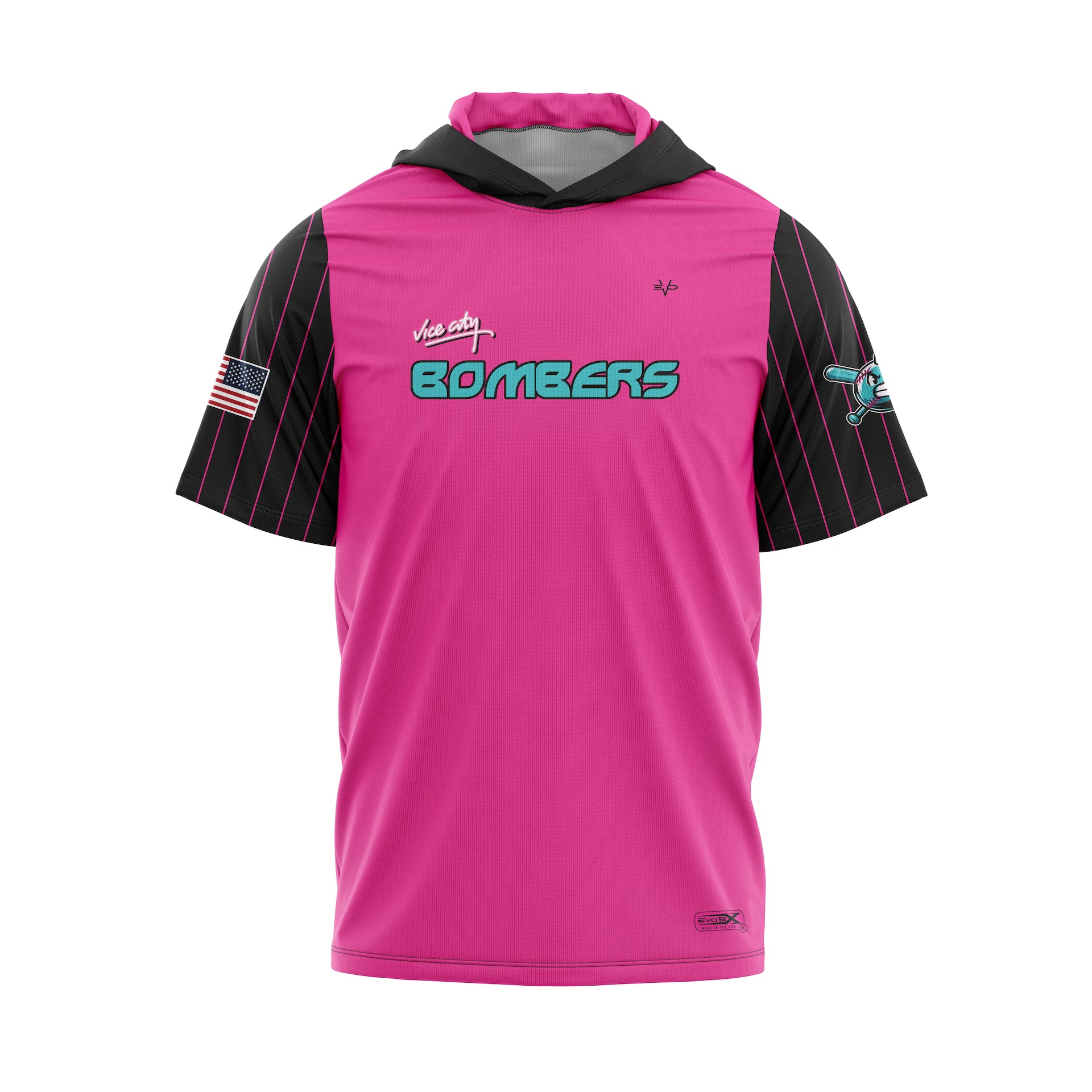 BOMBERS 7U SS PULLOVER HOODIE - PINK