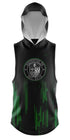 BREWSTER F.C. EAGLES SLEEVELESS LT WEIGHT HOODIE - BLACK
