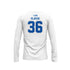 BRICK SURGE Baseball Long Sleeve Semi Sublimated Shirt White