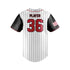 WARHAWKS FULL BUTTON SHORT SLEEVES WHITE
