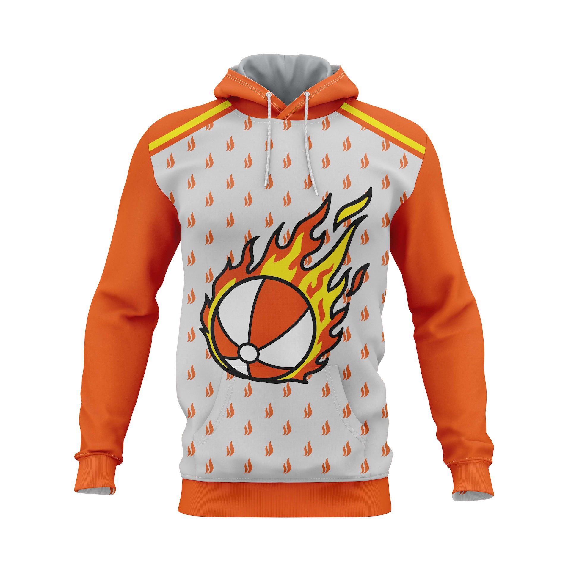 BEACH BUMS HOODIE - GREY/ORANGE