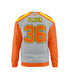 BEACH BUMS CREWNECK SWEATSHIRT - ORANGE/GREY