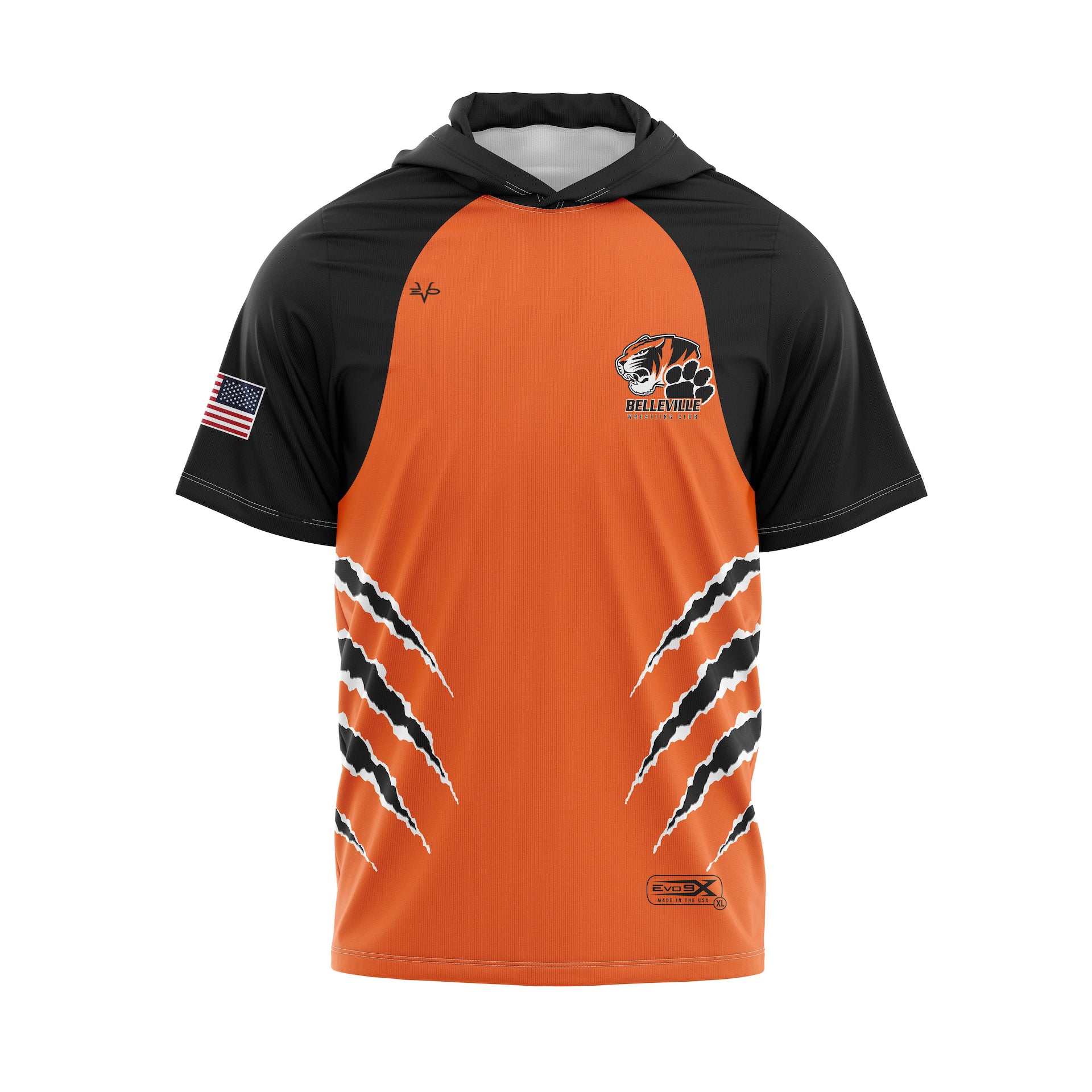 BELLEVILLE WRESTLING T SHIRT HOODIE - VERSION 1