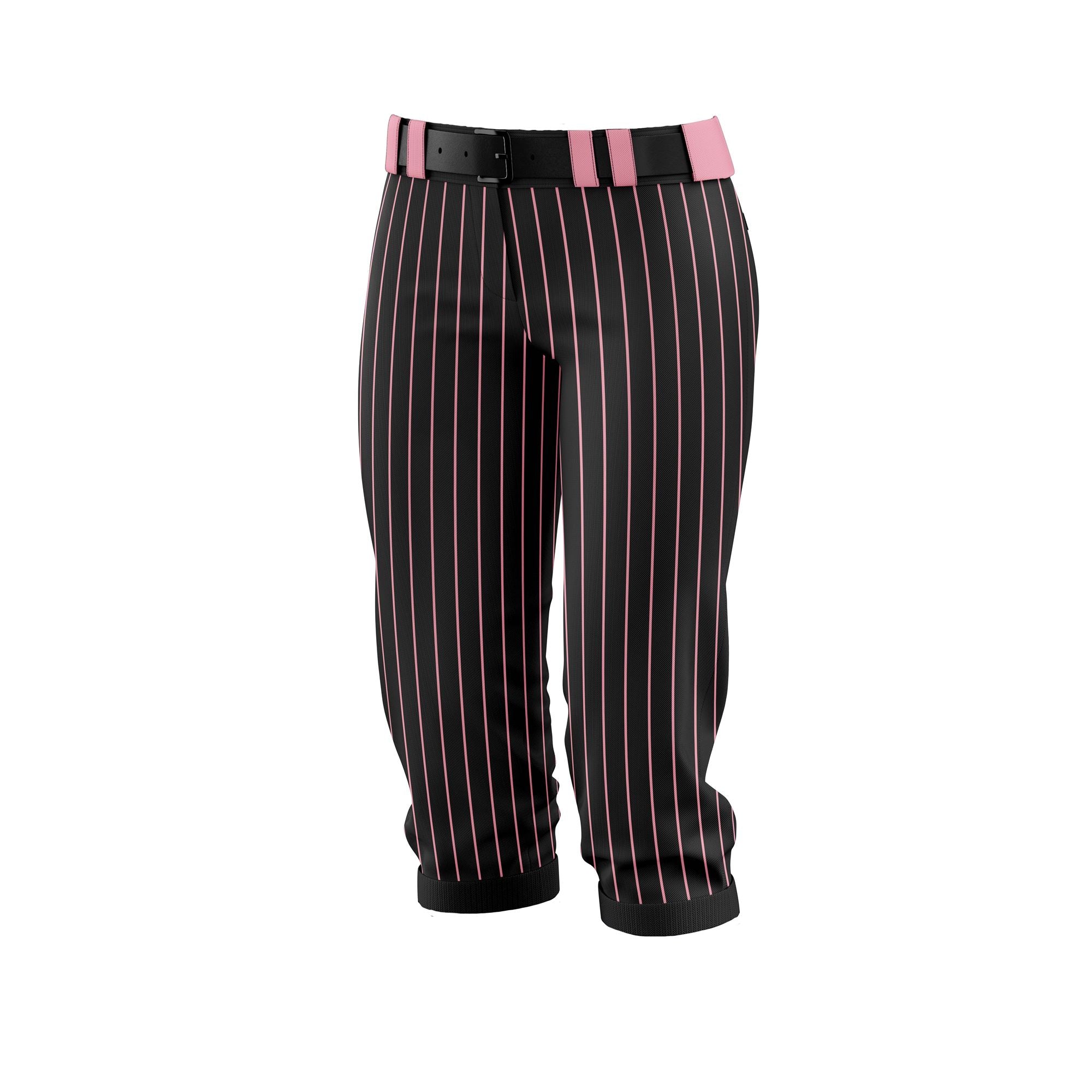 BOMB SQUAD SOFTBALL BLACK/PINK PINSTRIPE PANT (Fastpitch)