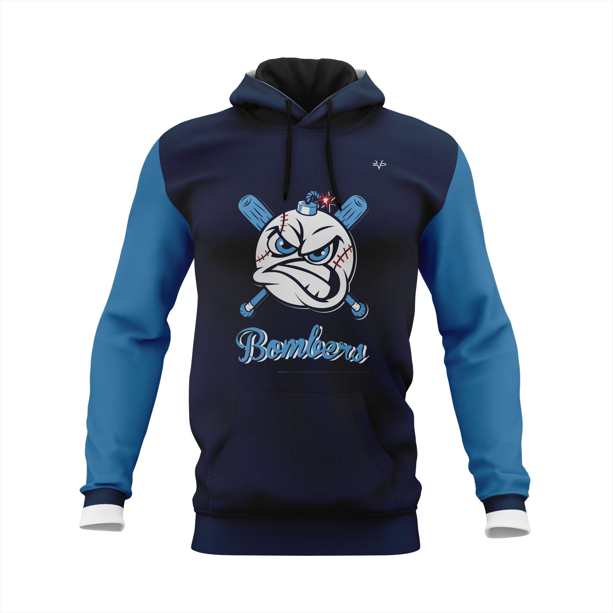 BOMBERS BASEBALL PULLOVER HOODIE BLUE