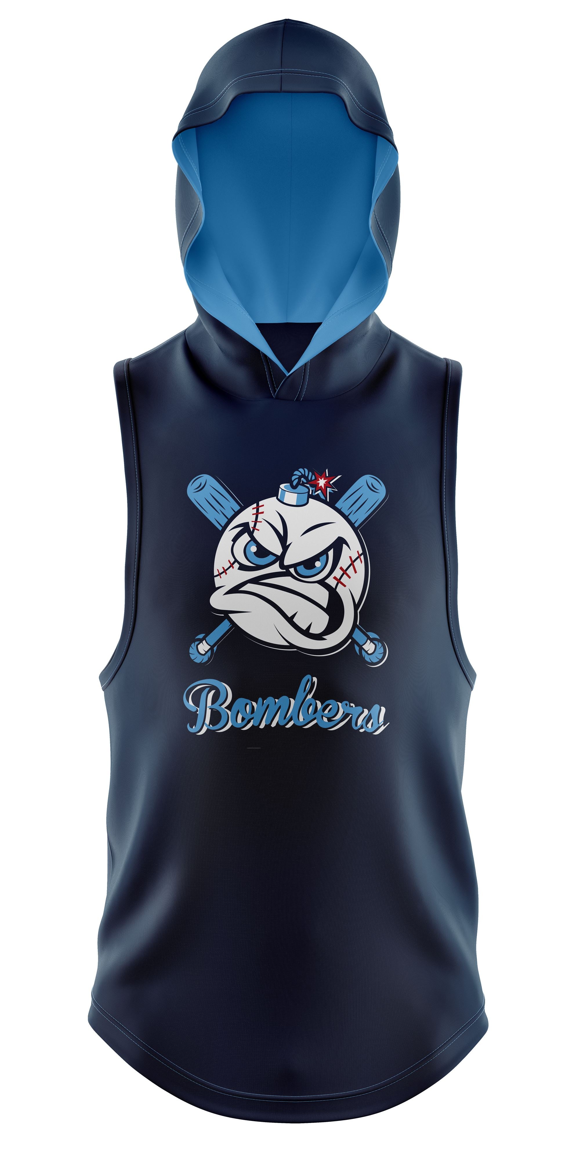 BOMBERS BASEBALL LT WEIGHT SLEEVELESS HOODIE