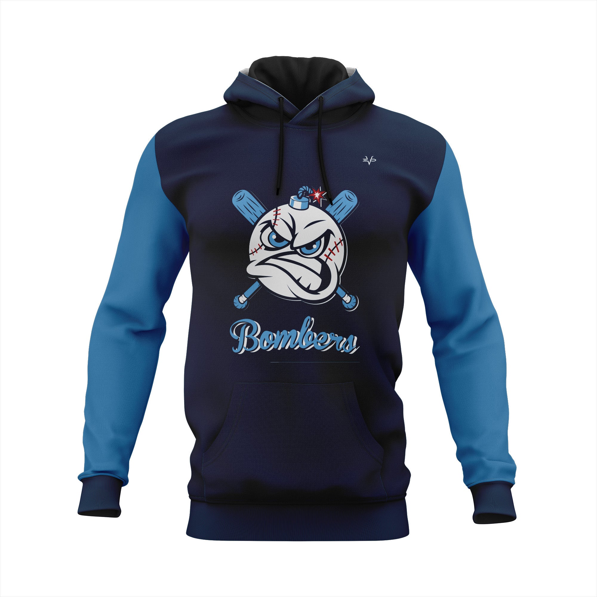 BOMBERS BASEBALL PULLOVER HOODIE BLUE