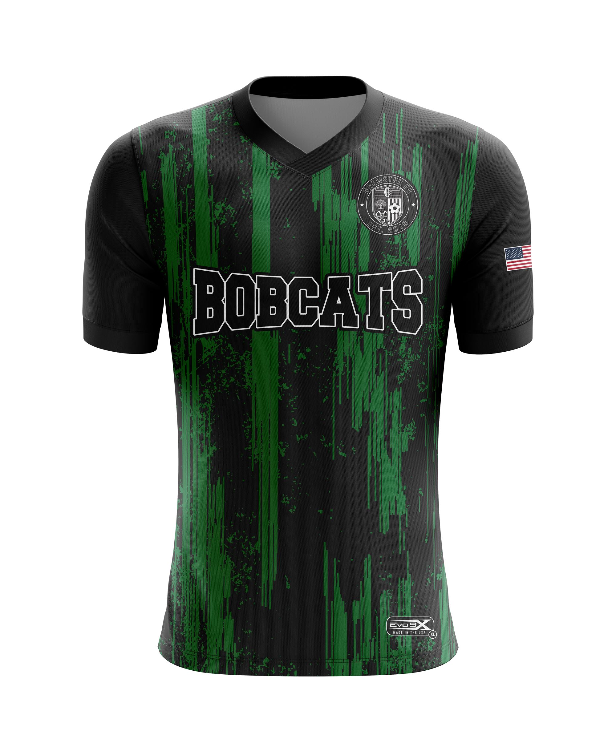 BREWSTER F.C. BOBCATS CREWNECK SS - BLACK