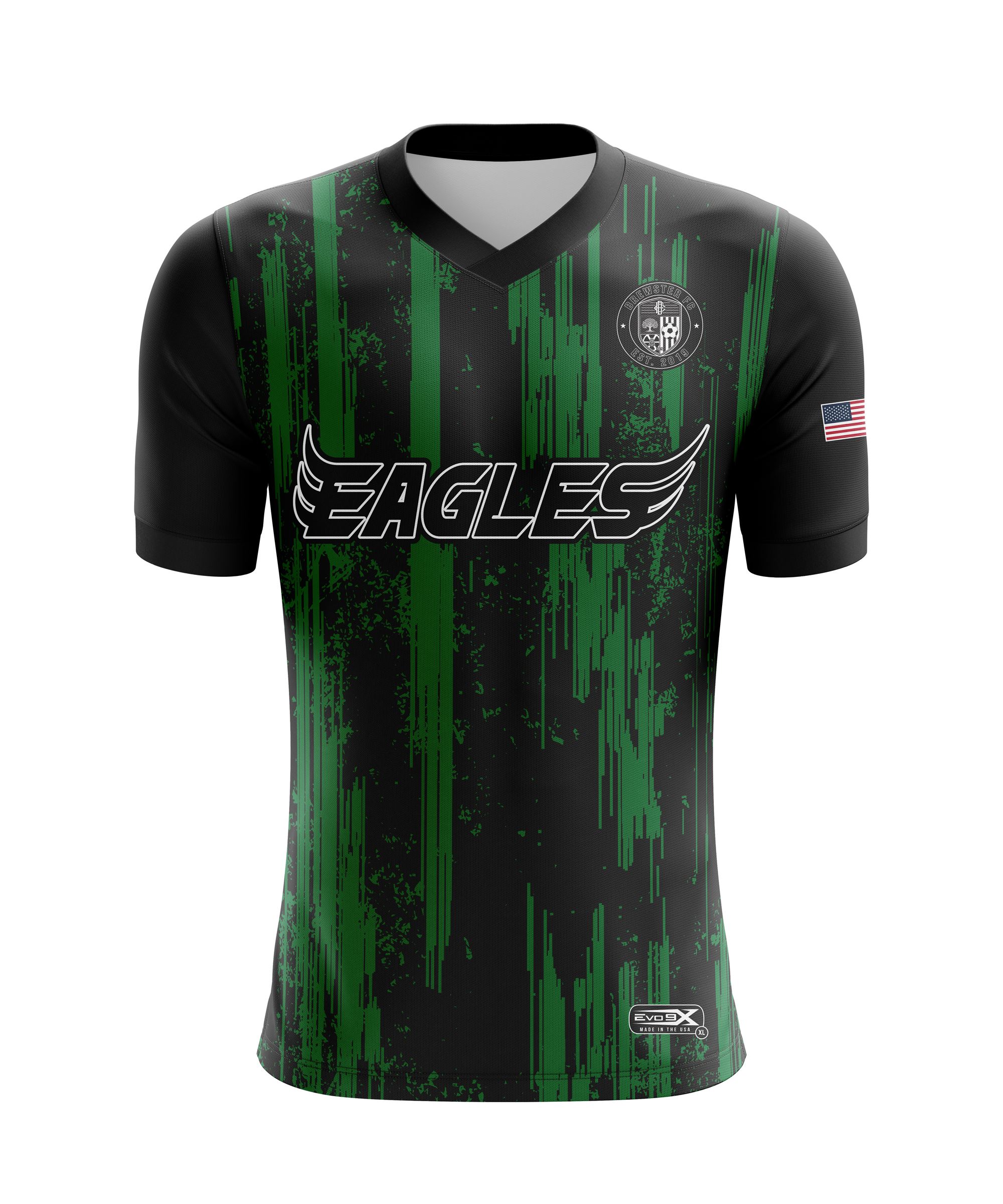 BREWSTER F.C. EAGLES CREWNECK SS - BLACK