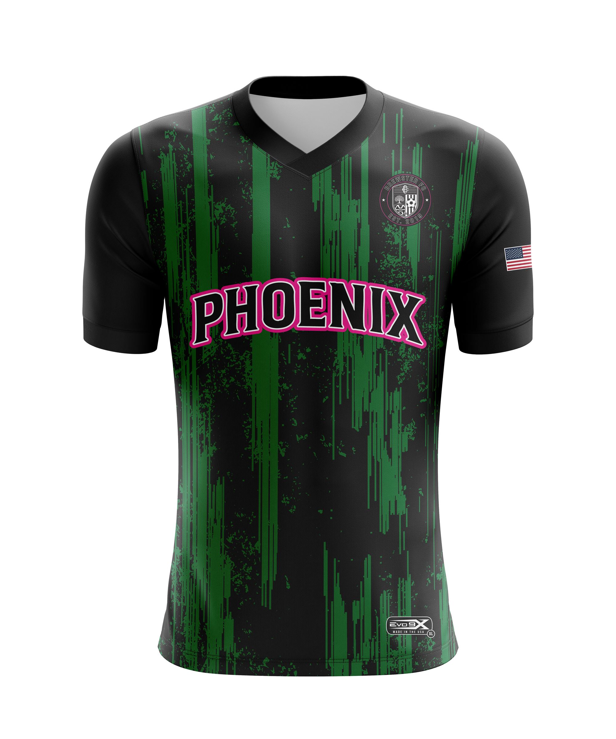 BREWSTER F.C. PHOENIX CREWNECK SS - BLACK