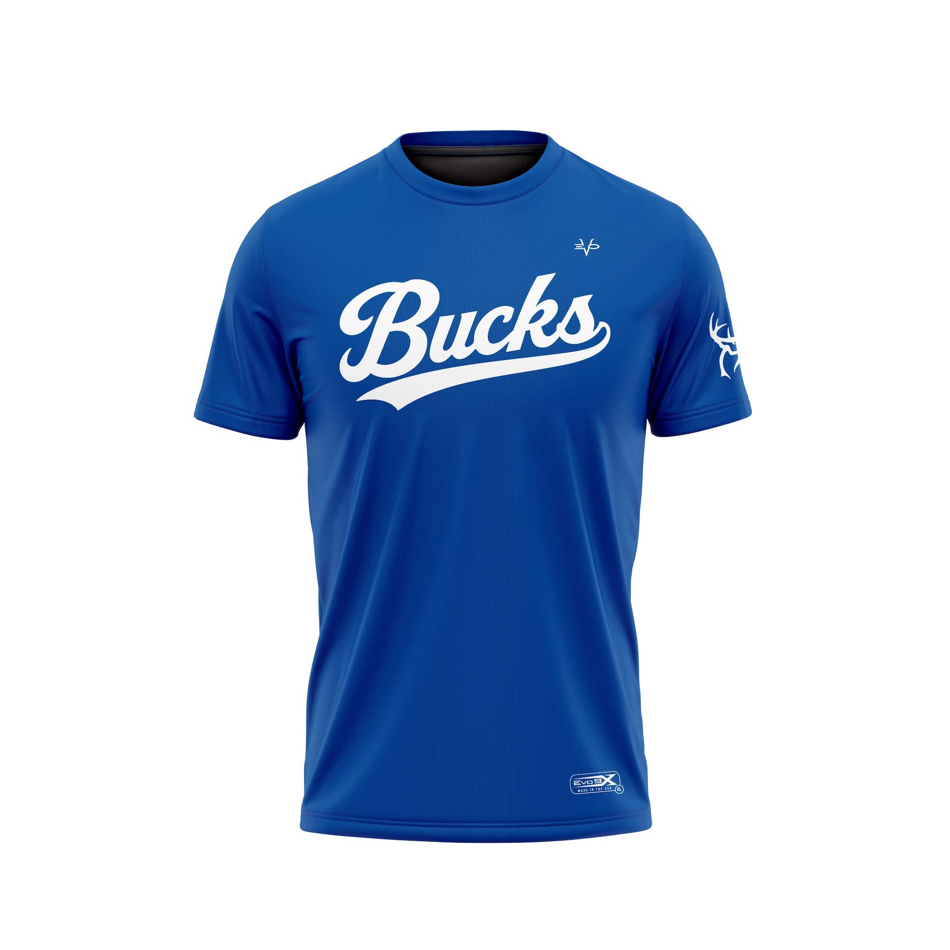 BUCKS BASEBALL ROYAL BLUE CREW NECK JERSEY