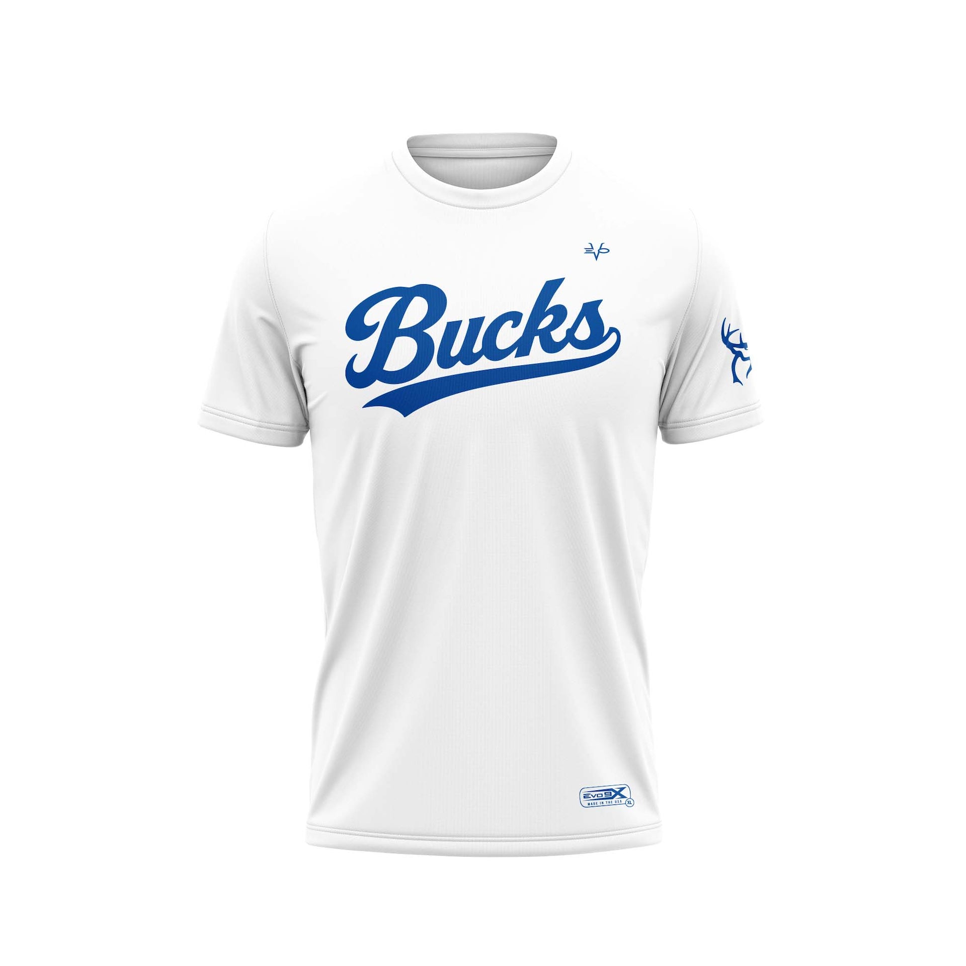 BUCKS BASEBALL WHITE CREW NECK JERSEY