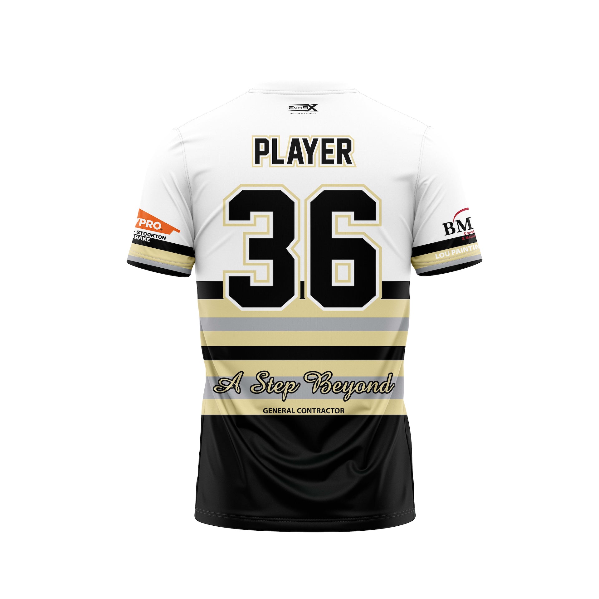 CALI GOLD STRIPED CREW NECK JERSEY
