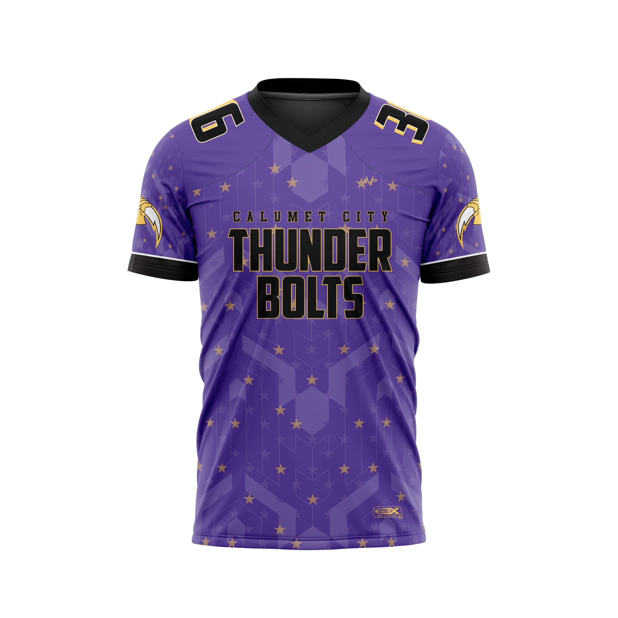 CALUMET CITY THUNDERBOLTS FAN JERSEY - PURPLE