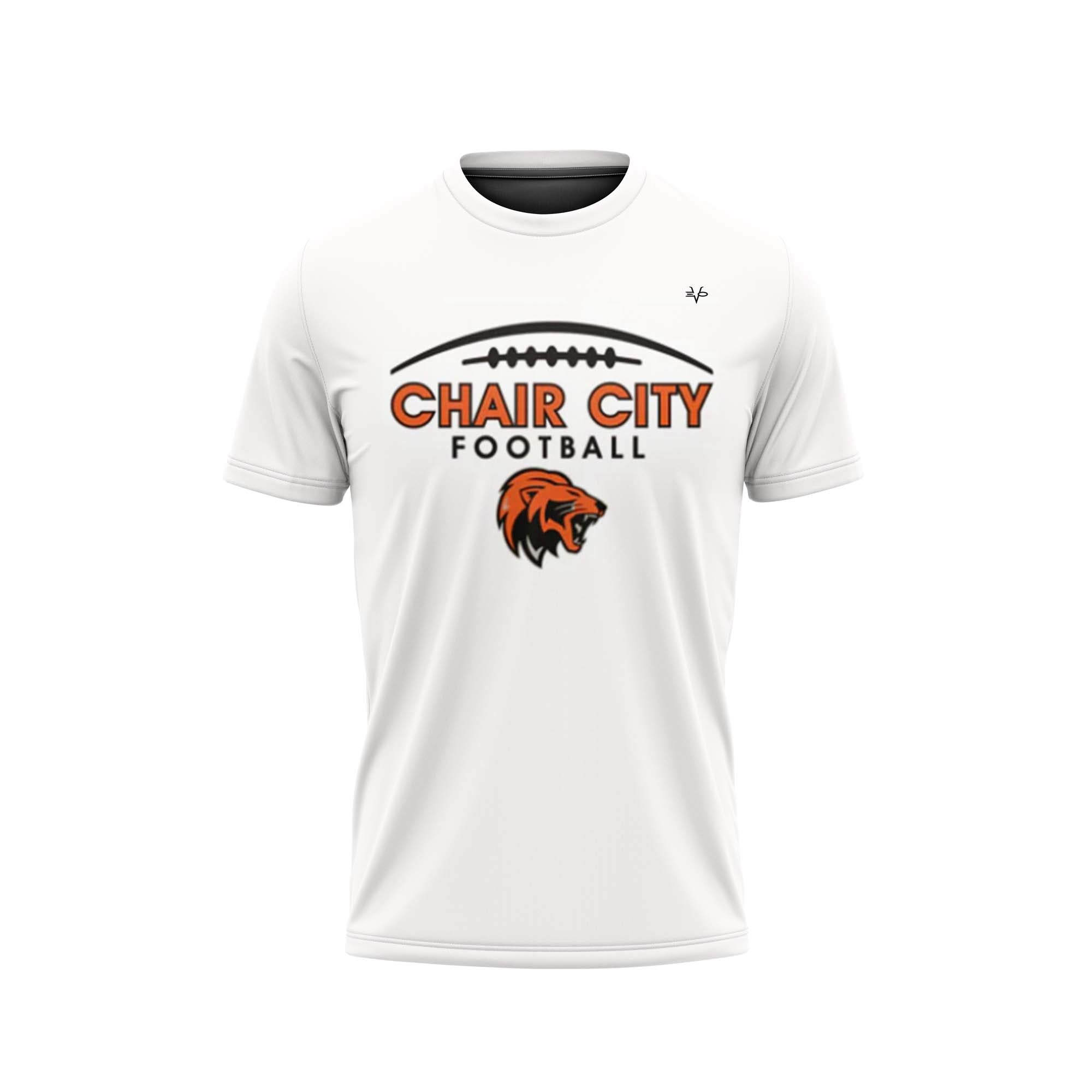 CHAIR CITY FOOTBALL Semi Sublimated Short Sleeve Shirt White