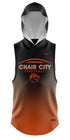 CHAIR CITY FOOTBALL Sublimated Sleeveless Compression Hoodie Black