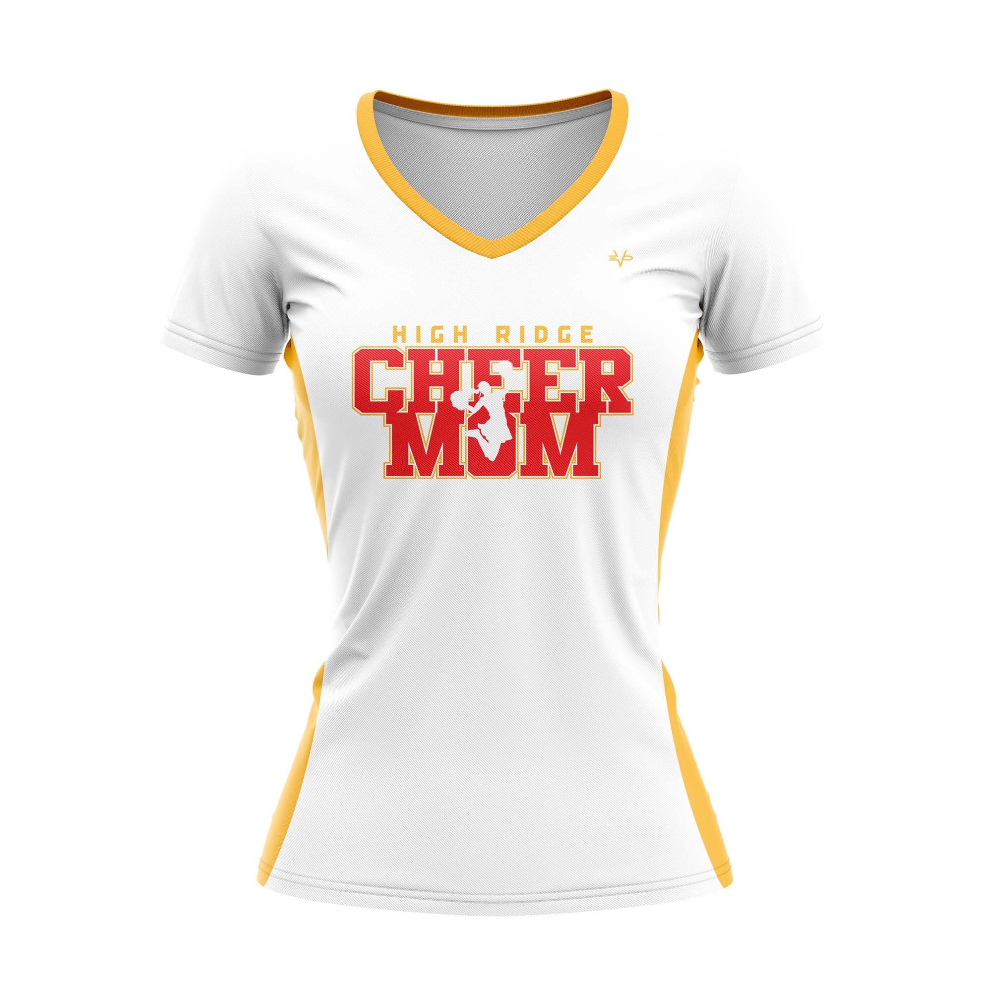 CHARGERS WOMENS V NECK CAP SLEEVE CHEER MOM