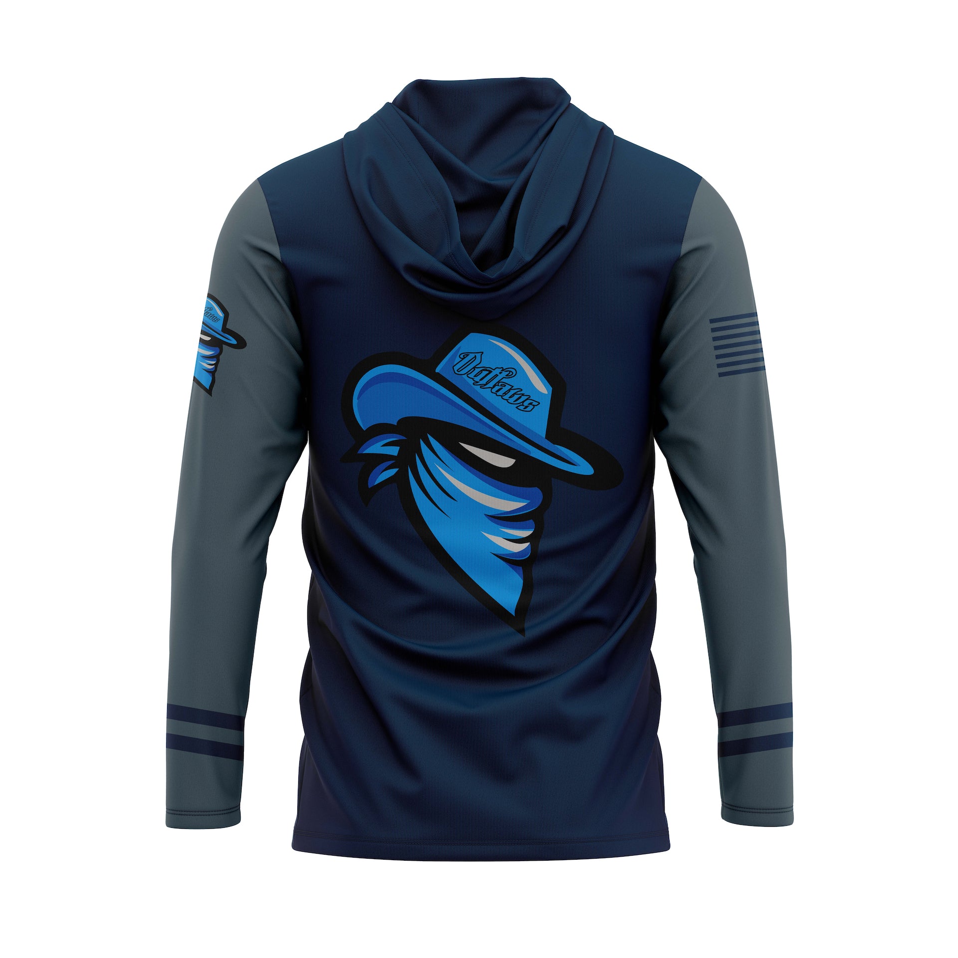 COASTAL OUTLAWS  - LS LT WEIGHT PULLOVER HOODY WITH LOGO