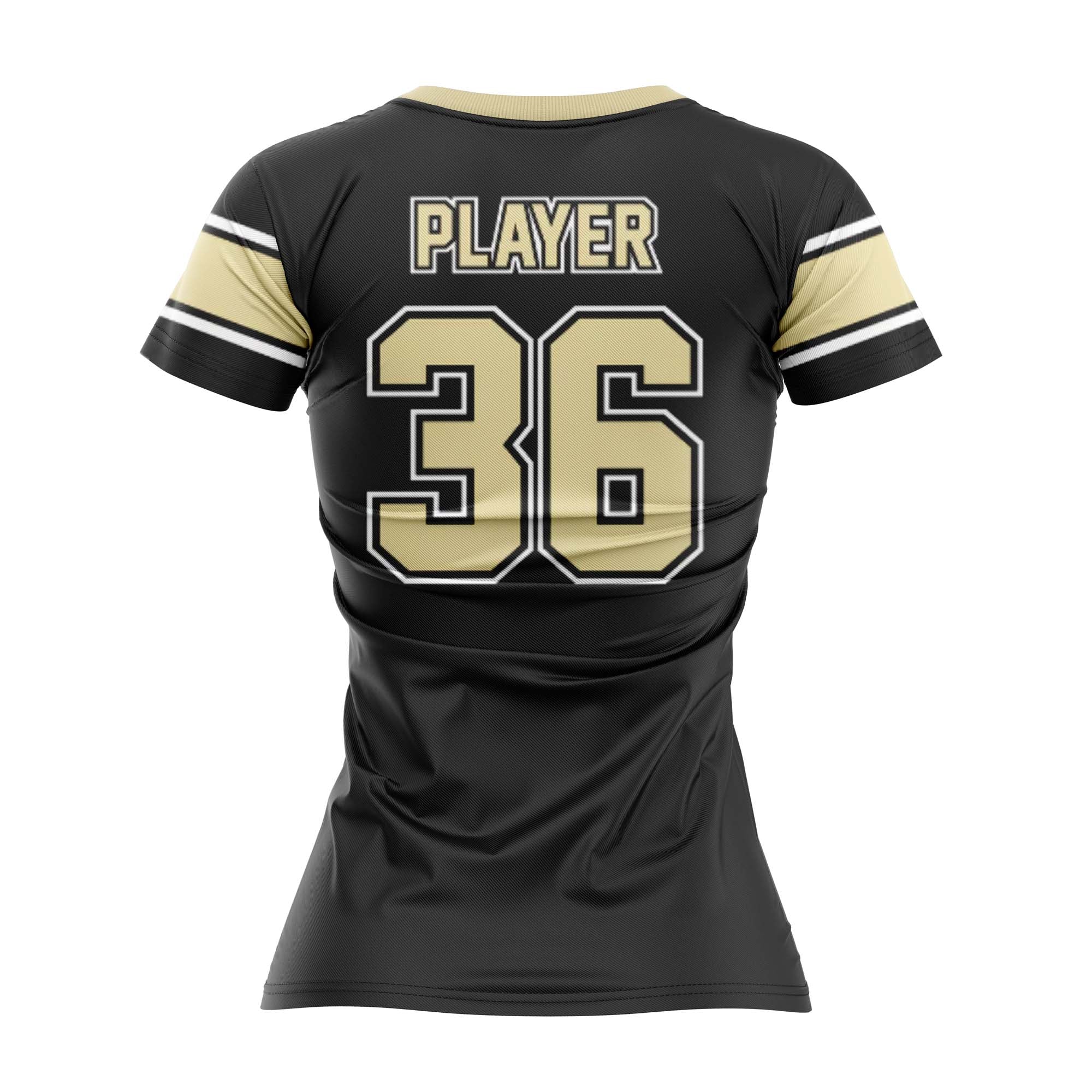 FOOTBALL Sublimated Women's Cap Sleeve Jersey Back