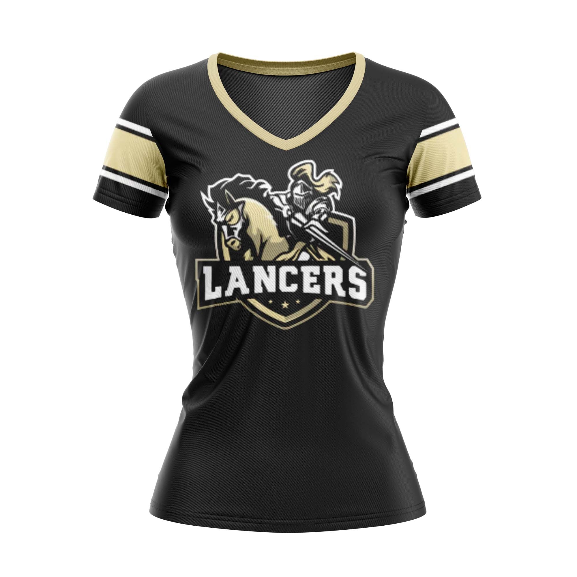 FOOTBALL Sublimated Women's Cap Sleeve Jersey Front