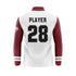 CRIMSON PRIDE Sublimated Long Sleeve 1/4 Zip Jacket (White/Maroon)