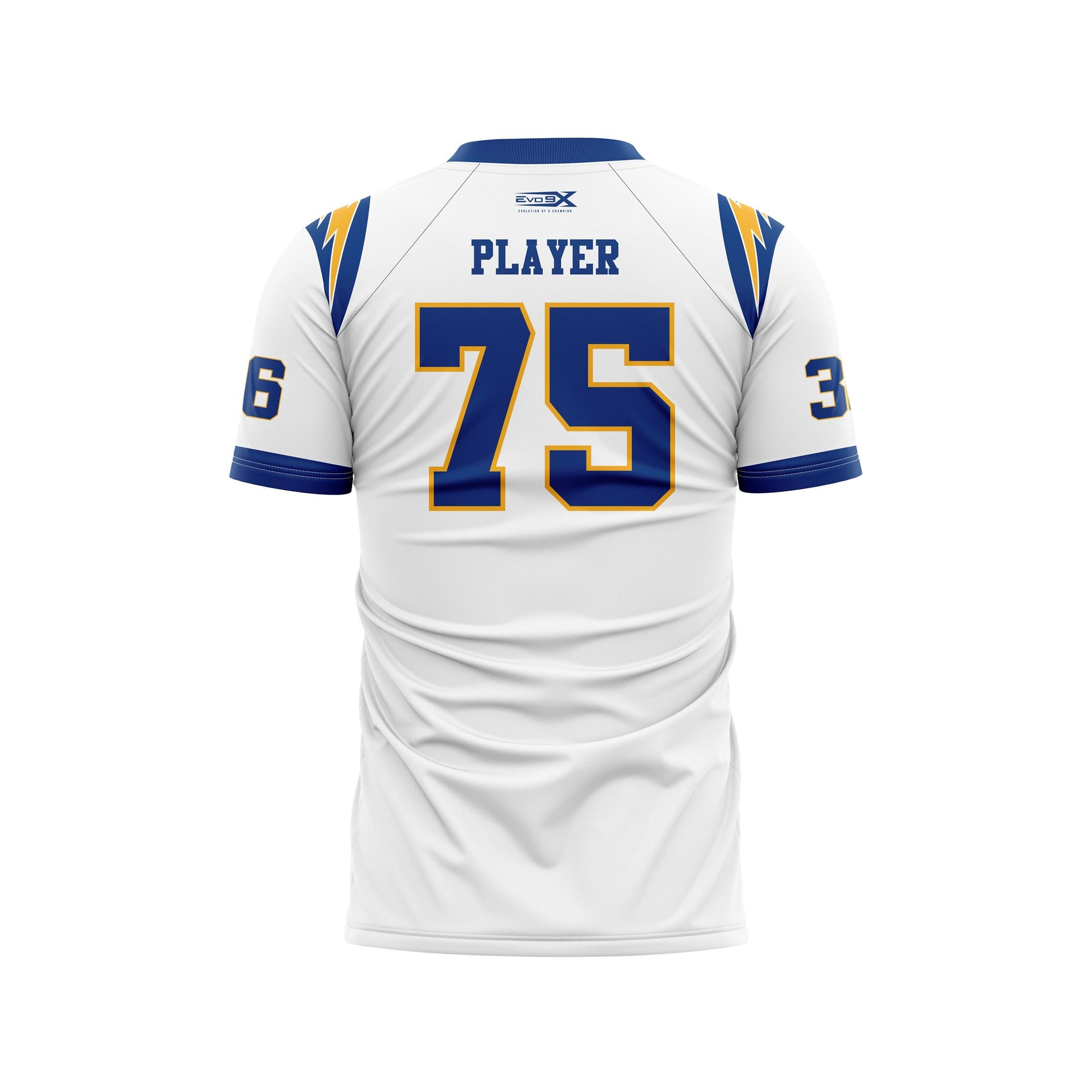 RIVER PLAZA CHARGERS FOOTBALL FAN JERSEY