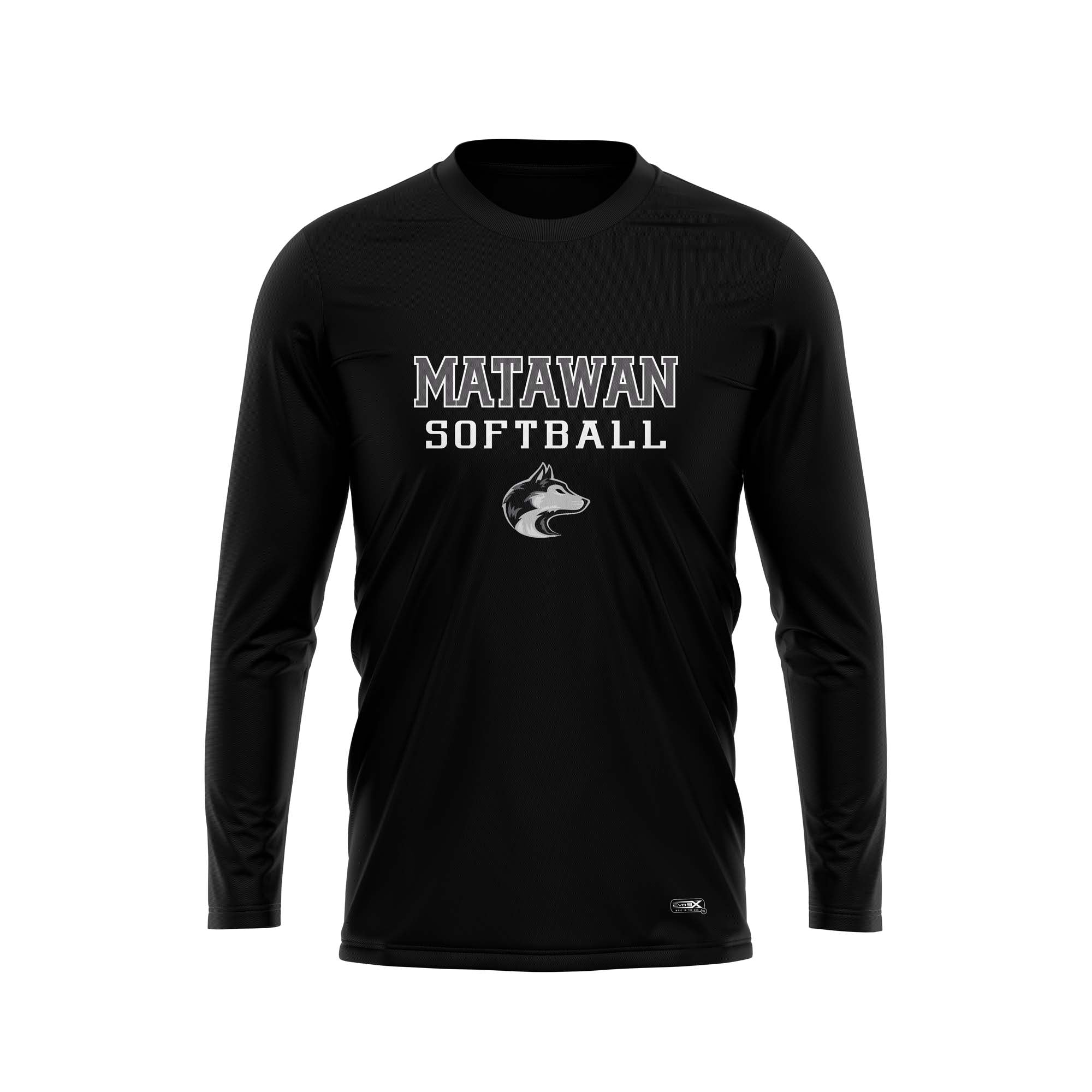Matawan Huskies Long Sleeve Black Crew Neck