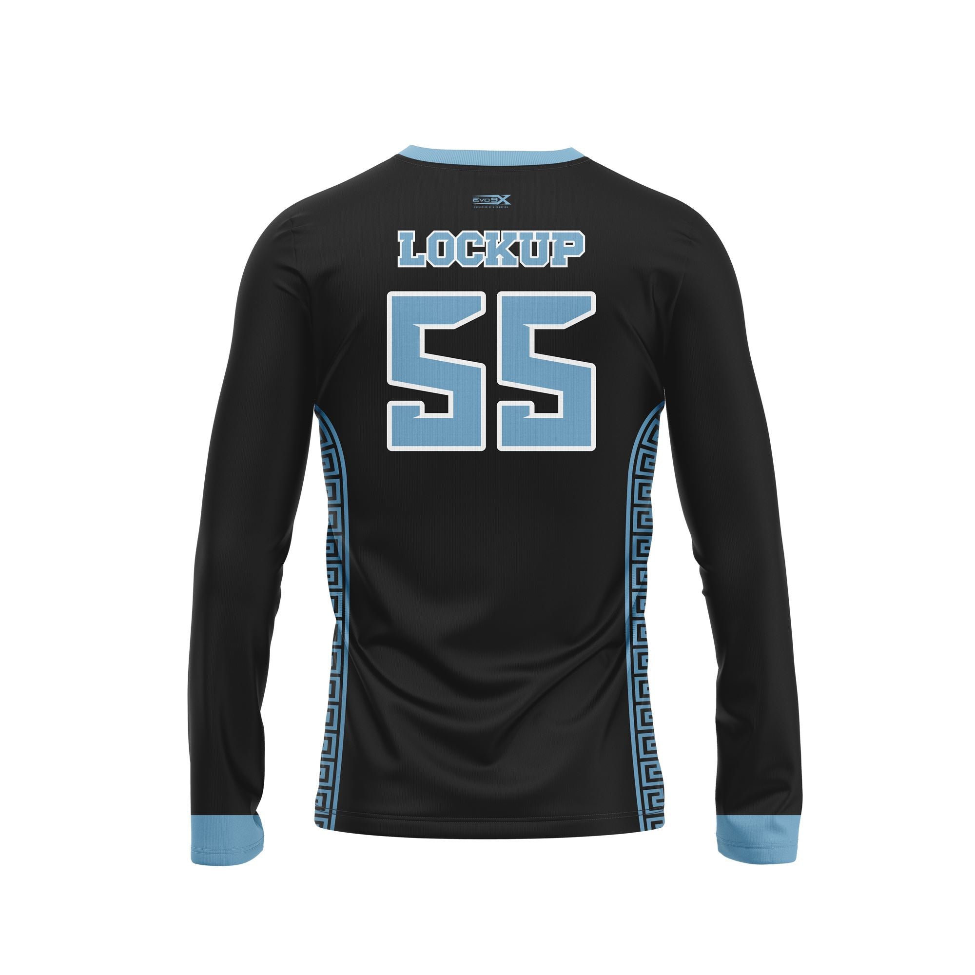 XBA CREWNECK LS - BLACK - BLUE LETTERING