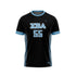 XBA CREWNECK SS - BLACK - BLUE LETTERING