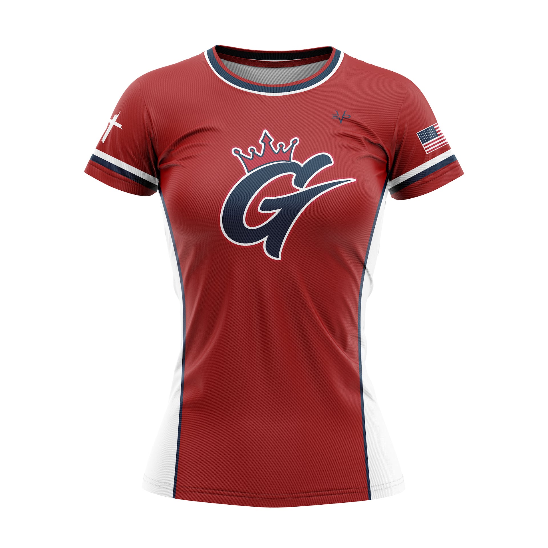 LADY G SECOND JERSEY CREW NECK SS RED